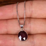 گردنبند یاقوت سرخ زنانه کد 19042