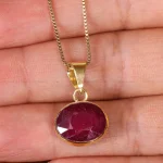 گردنبند یاقوت سرخ زنانه کد 19046