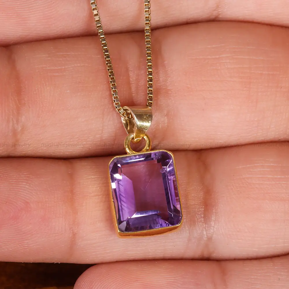 گردنبند آمیتیست زنانه کد 19048