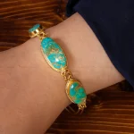 دستبند فیروزه زنانه کد 19084