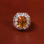 انگشتر سیترین مردانه کد 19104