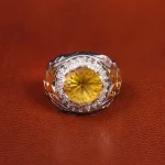 انگشتر سیترین مردانه کد 19253