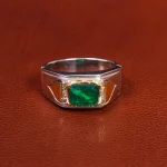 انگشتر زمرد مردانه کد 19255