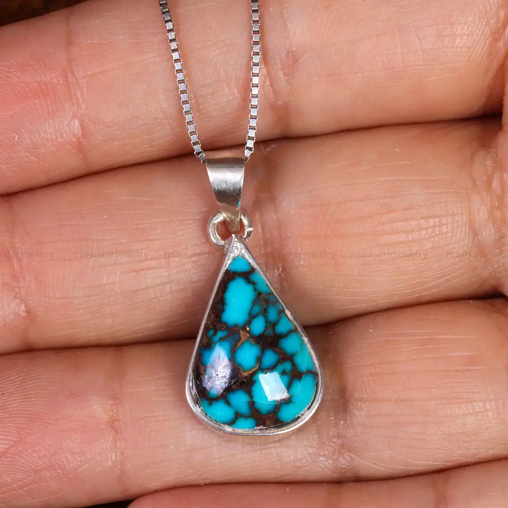 گردنبند فیروزه زنانه کد 19272