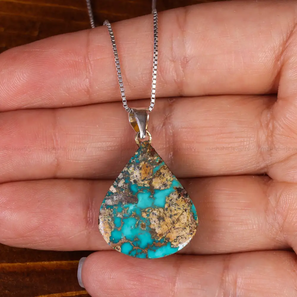 گردنبند فیروزه زنانه کد 19281