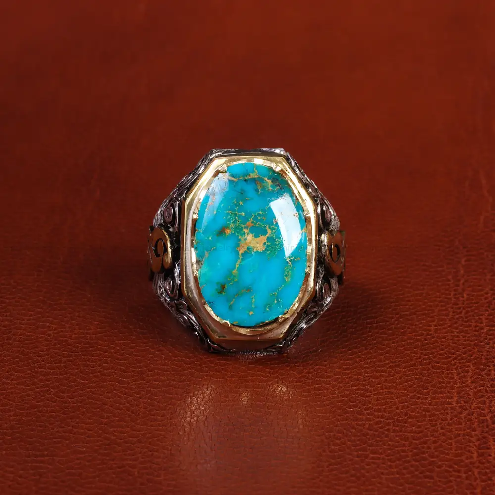 انگشتر فیروزه شجری مردانه کد 19306