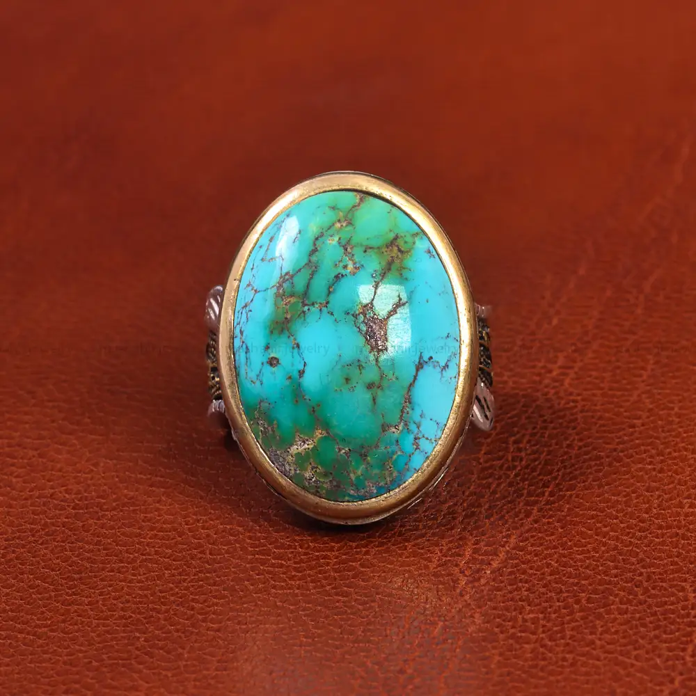 انگشتر فیروزه شجری مردانه کد 19359