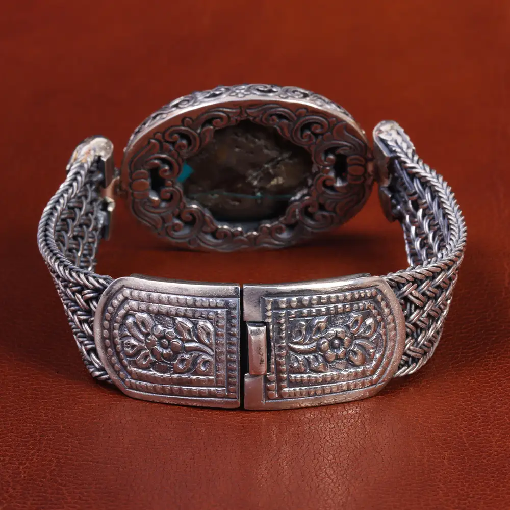 دستبند فیروزه مردانه کد 19368