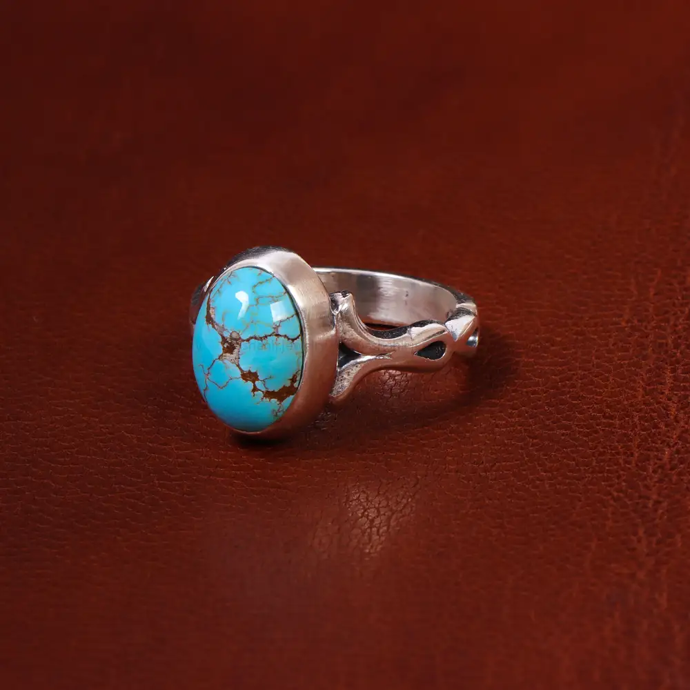 انگشتر فیروزه شجری مردانه کد 18620