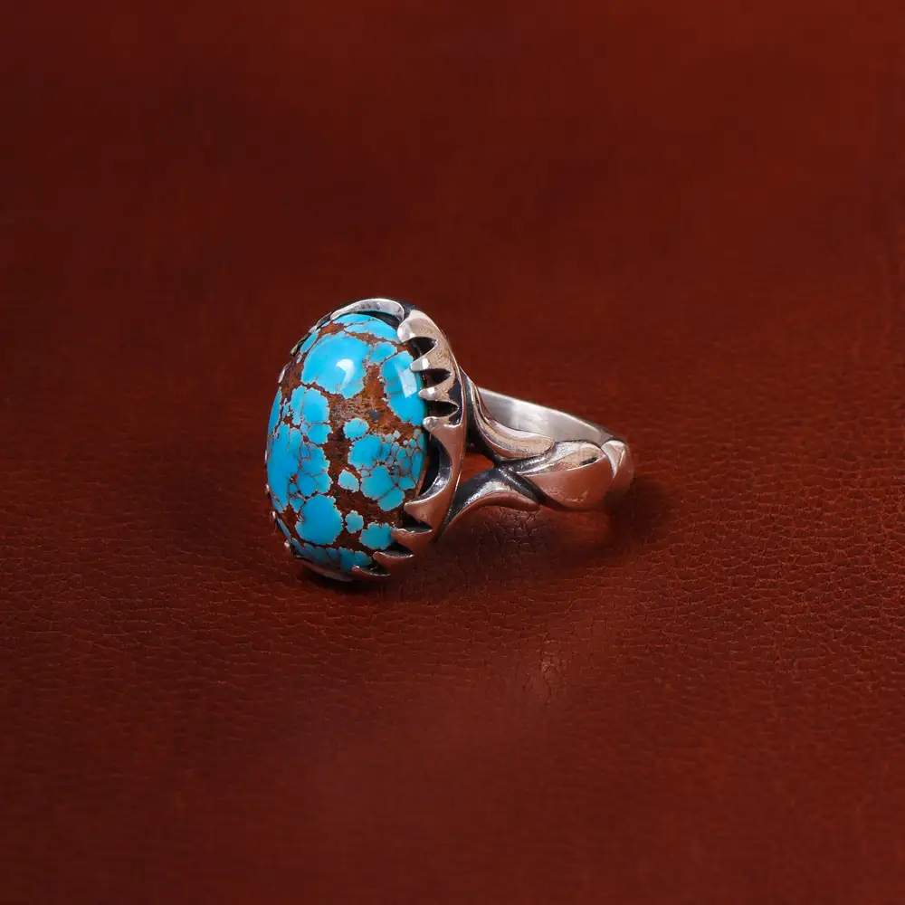 انگشتر فیروزه شجری مردانه کد 18624