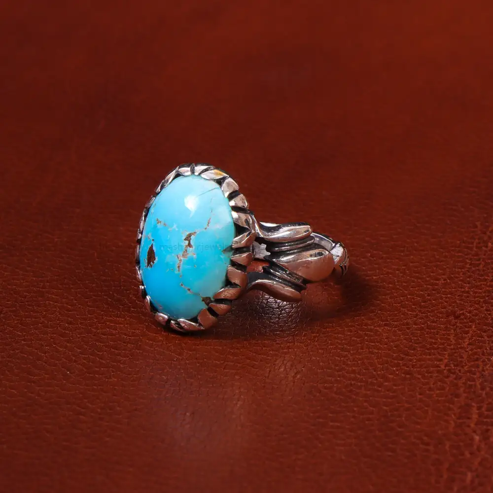 انگشتر فیروزه شجری مردانه کد 18675