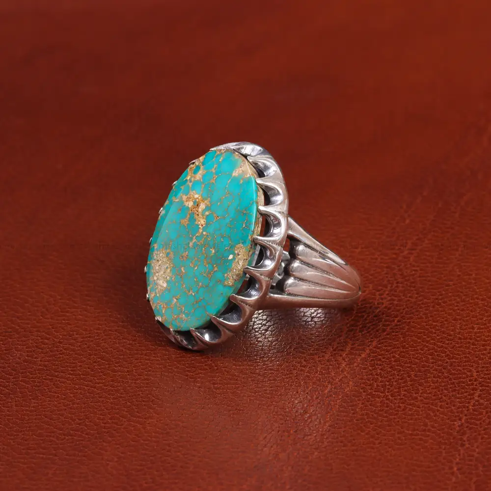 انگشتر فیروزه شجری مردانه کد 18908