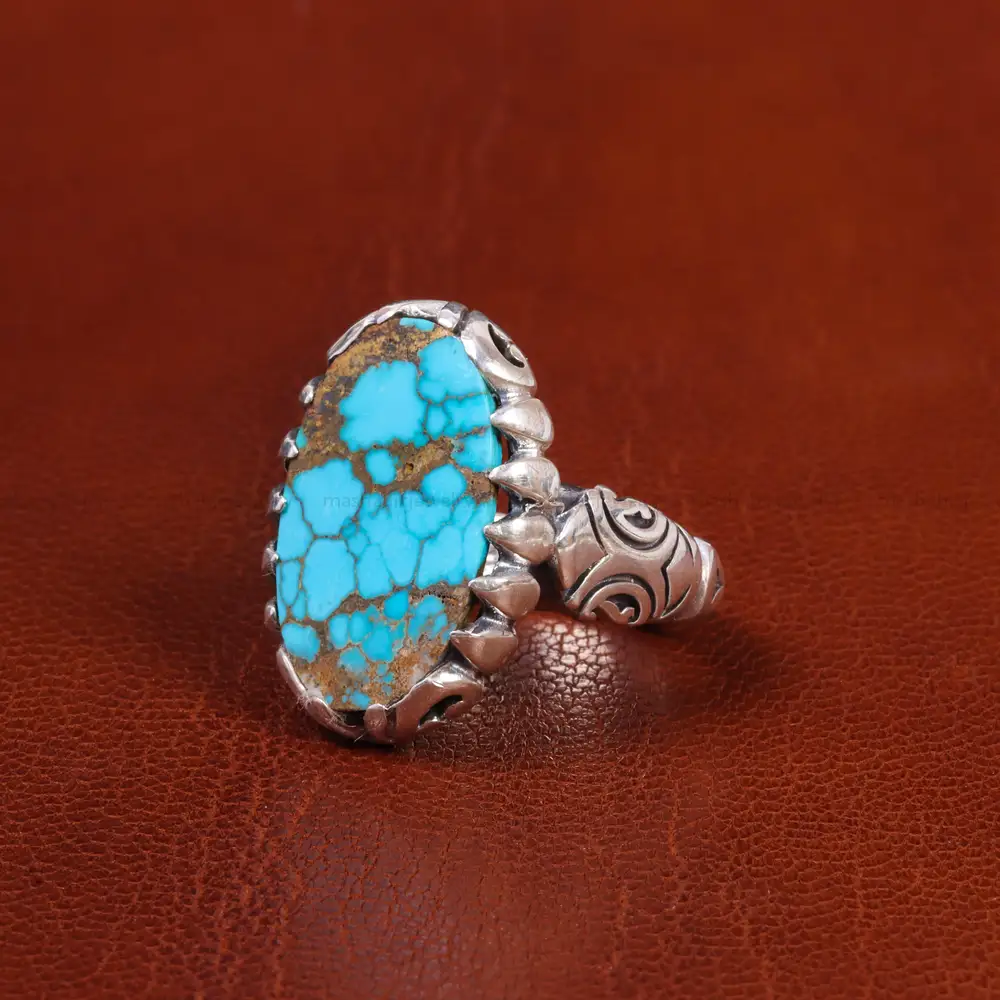 انگشتر فیروزه شجری مردانه کد 18916