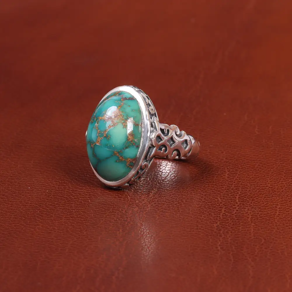 انگشتر فیروزه شجری مردانه کد 18919