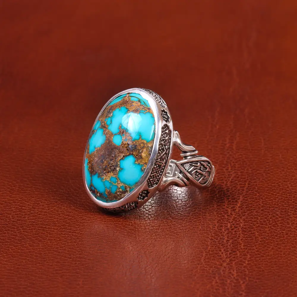 انگشتر فیروزه شجری مردانه کد 18931