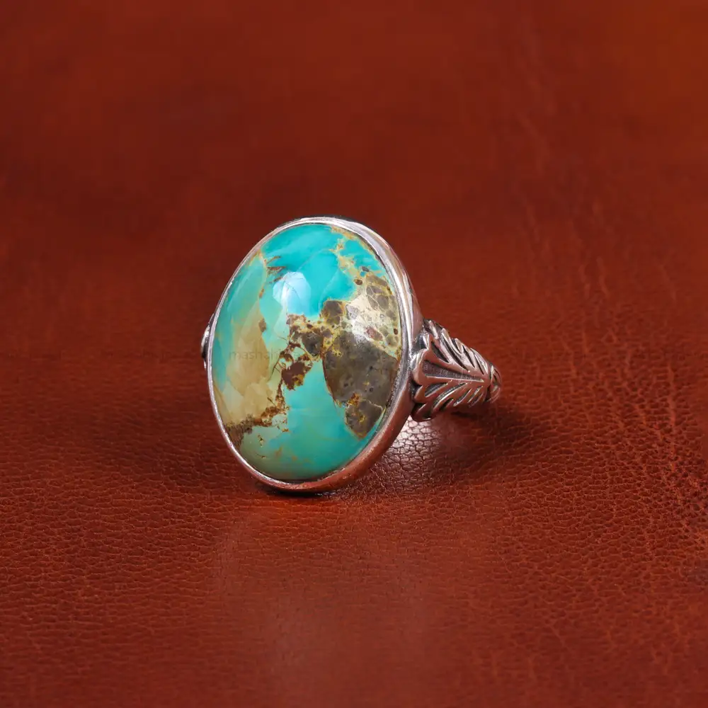 انگشتر فیروزه شجری مردانه کد 18941