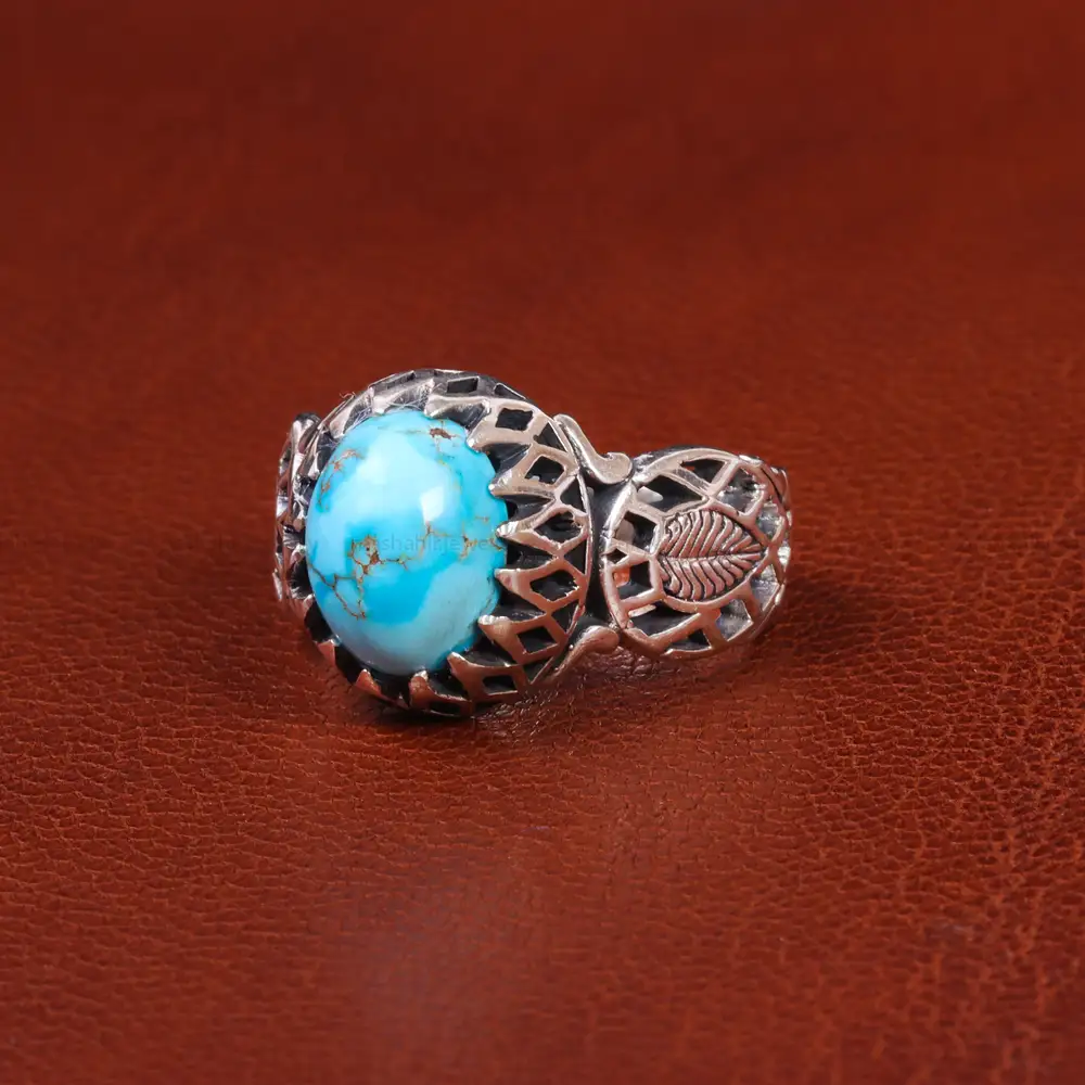 انگشتر فیروزه شجری مردانه کد 18942