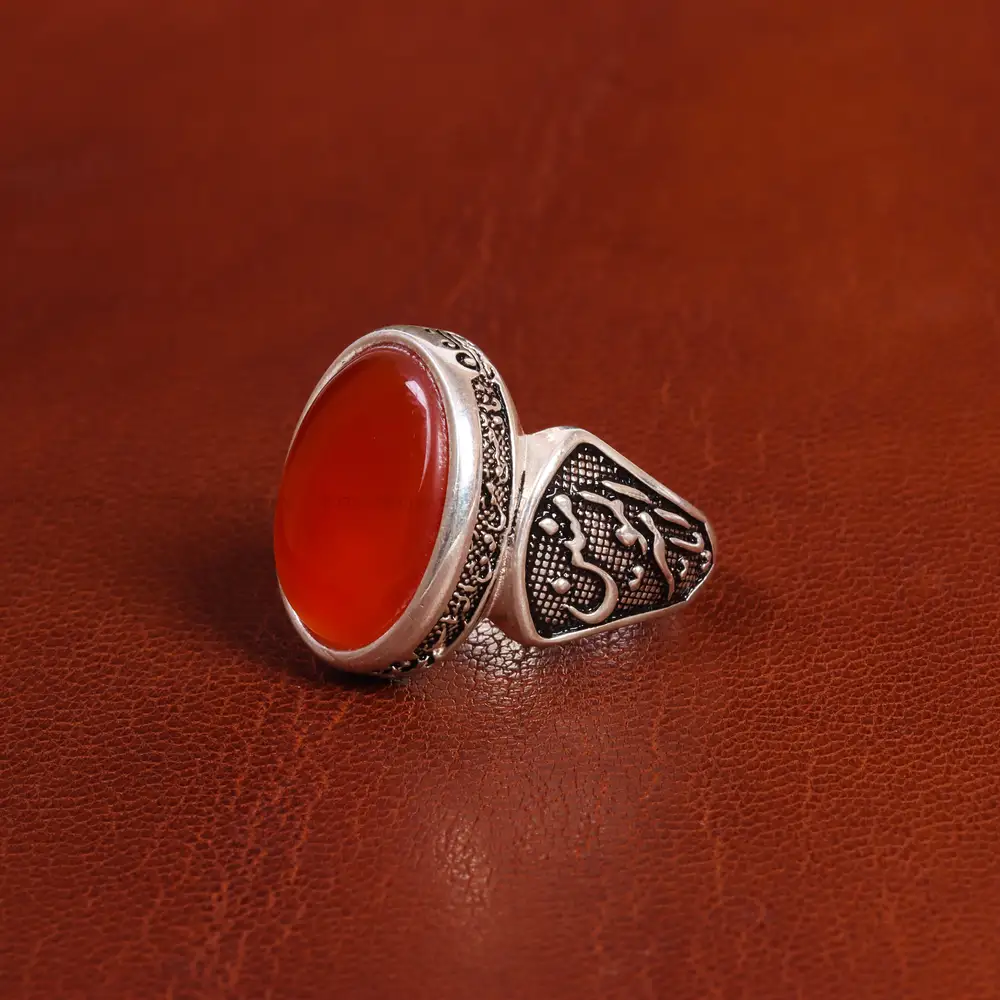 انگشتر عقیق مردانه کد 18956