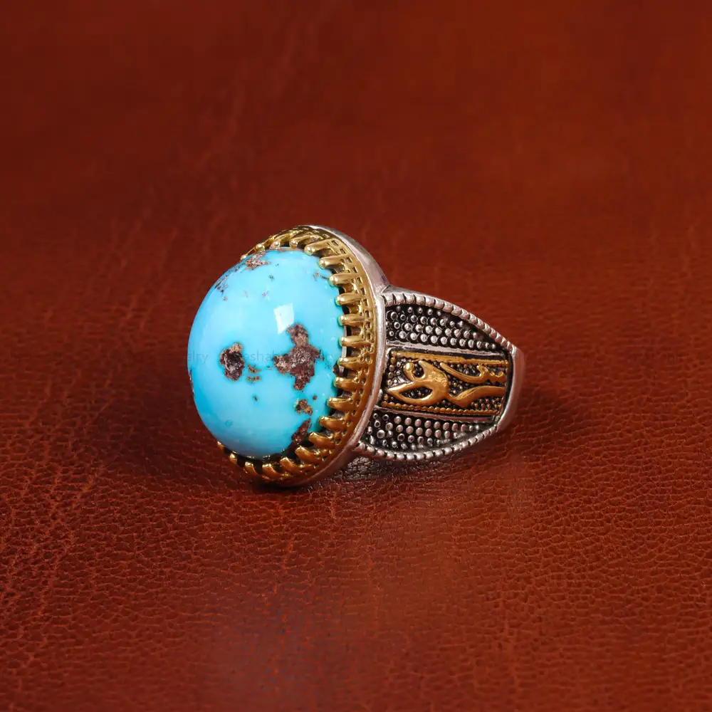 انگشتر فیروزه شجری مردانه کد 18979