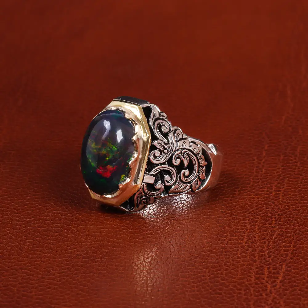 انگشتر اوپال مردانه کد 19311