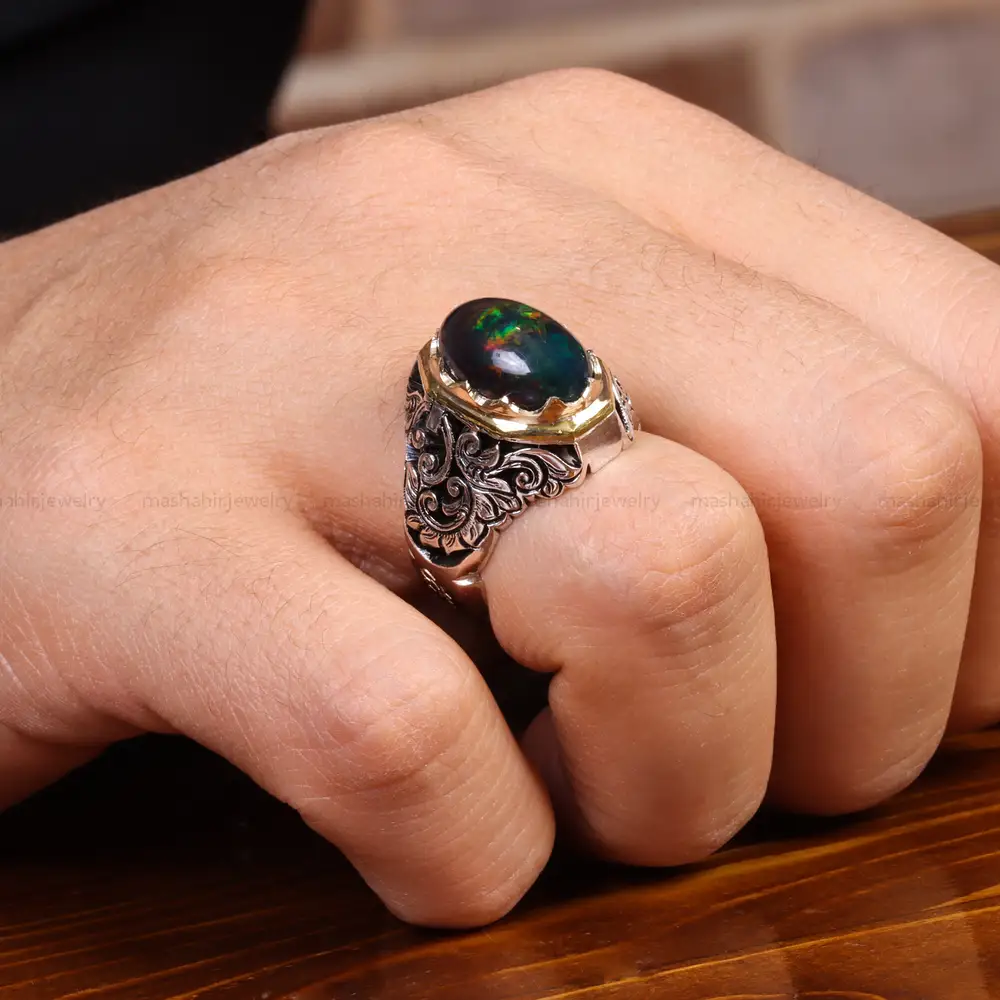 انگشتر اوپال مردانه کد 19311