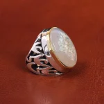 انگشتر عقیق شجر مردانه کد 17229