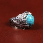 انگشتر فیروزه شجری مردانه کد 17244