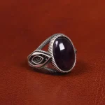 انگشتر آمیتیست مردانه کد 19371