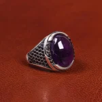 انگشتر آمیتیست مردانه کد 19374