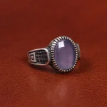 انگشتر عقیق سوسنی مردانه کد 19377