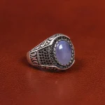 انگشتر عقیق سوسنی مردانه کد 19378