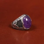 انگشتر آمیتیست مردانه کد 19381