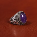 انگشتر آمیتیست مردانه کد 19383