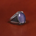 انگشتر عقیق سوسنی مردانه کد 19388