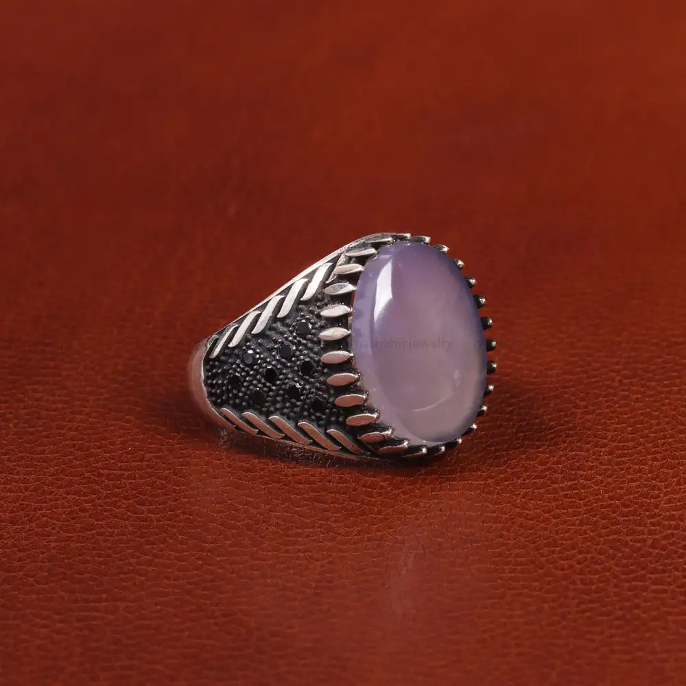 انگشتر عقیق سوسنی مردانه کد 19390