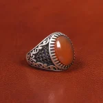 انگشتر عقیق مردانه کد 19391