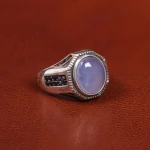 انگشتر عقیق سوسنی مردانه کد 19393