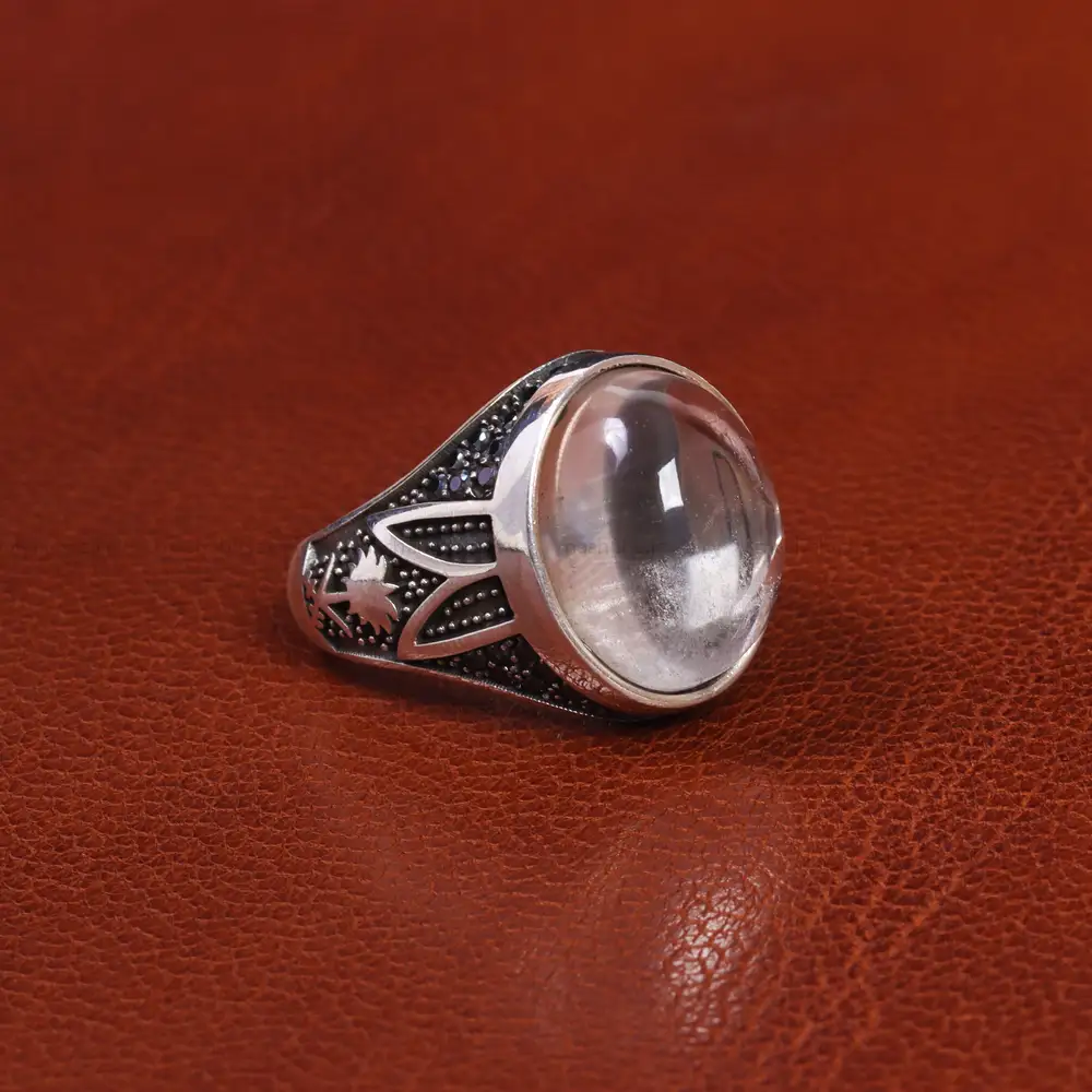 انگشتر دُر نجف مردانه کد 19397