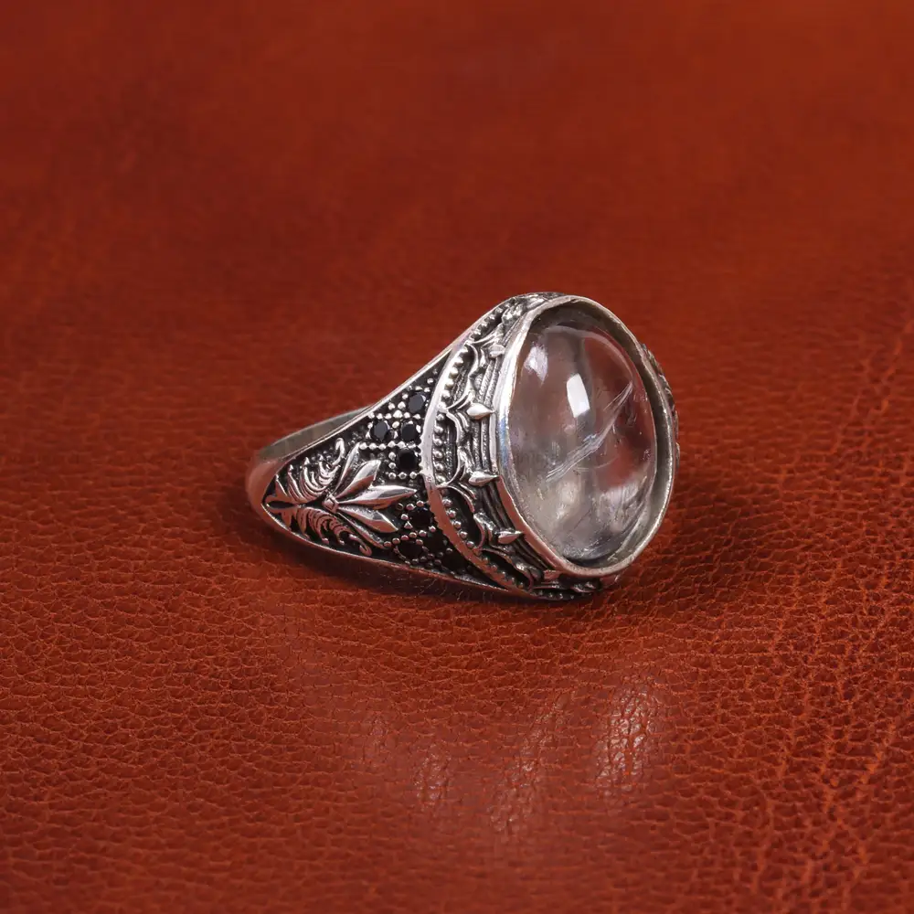 انگشتر دُر نجف مردانه کد 19399