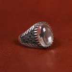 انگشتر دُر نجف مردانه کد 19411