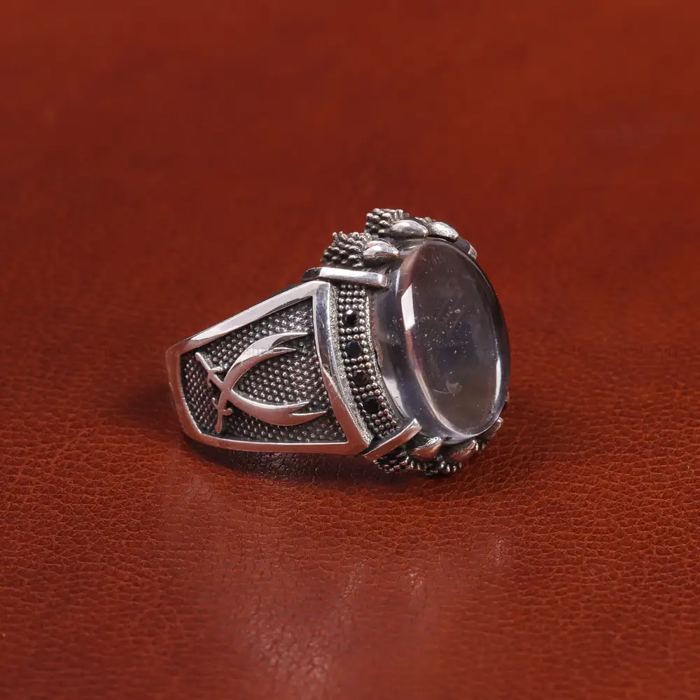 انگشتر دُر نجف مردانه کد 19415