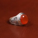 انگشتر عقیق مردانه کد 19428