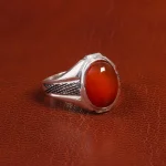 انگشتر عقیق یمن مردانه کد 19430