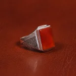 انگشتر عقیق یمن مردانه کد 19433