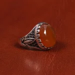 انگشتر عقیق یمن مردانه کد 19436