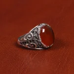 انگشتر عقیق یمن مردانه کد 19438