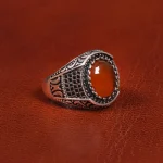 انگشتر عقیق یمن مردانه کد 19441