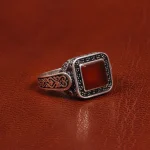 انگشتر عقیق یمن مردانه کد 19442