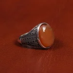 انگشتر عقیق یمن مردانه کد 19444