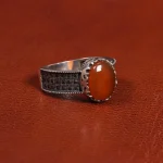 انگشتر عقیق یمن مردانه کد 19445